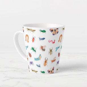 Tasse Latte Motif d'insectes coloré mignon