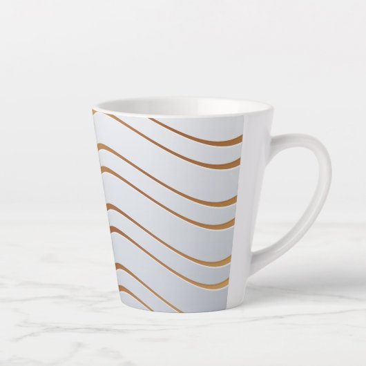 Tasse Latte Motif d'or 3 (Droite)
