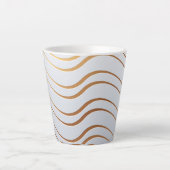 Tasse Latte Motif d'or 3 (Devant)