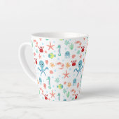Tasse Latte Motif du monde marin (Angle gauche)