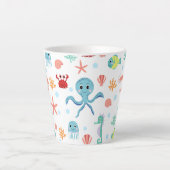 Tasse Latte Motif du monde marin (Devant)