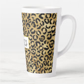Tasse Latte Motif Empreinte de léopard en or et noir (Droite)