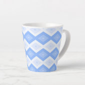 Tasse Latte Motif en diamant bleu pâle (Angle droit)