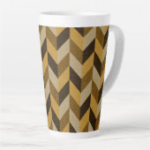 Tasse Latte Motif en squelette doré et brun (Angle droit)