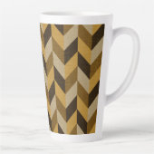 Tasse Latte Motif en squelette doré et brun (Droite)