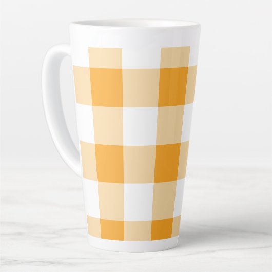 Tasse Latte Motif En vichy jaune (Angle gauche)