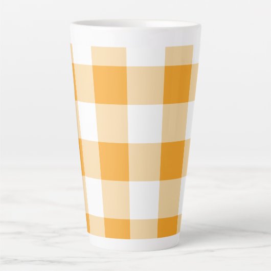 Tasse Latte Motif En vichy jaune (Devant)