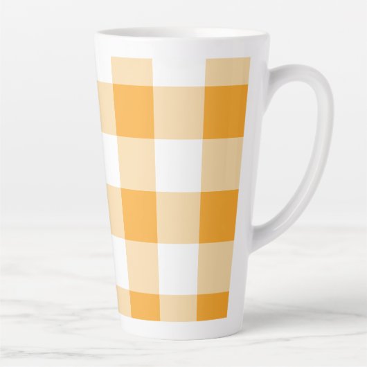 Tasse Latte Motif En vichy jaune (Droite)