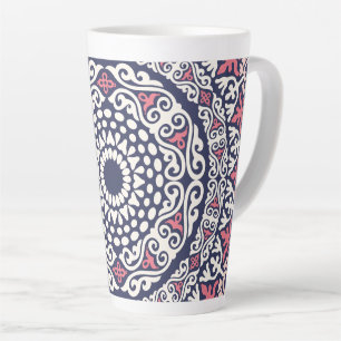 Tasse Latte Motif ethnique Mandala boho chic style indien