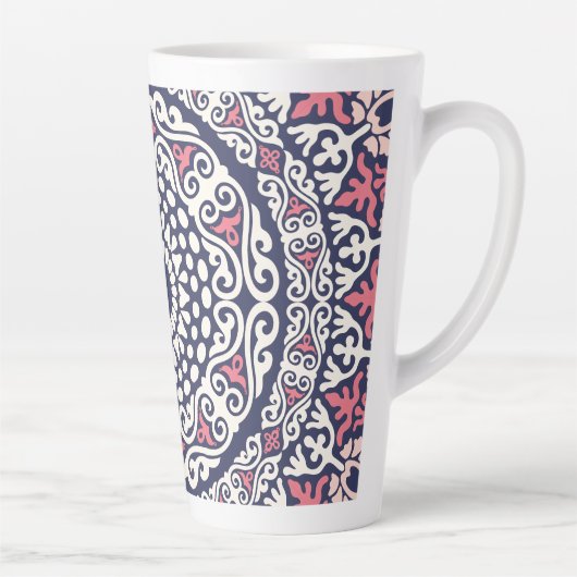 Tasse Latte Motif ethnique Mandala boho chic style indien (Droite)