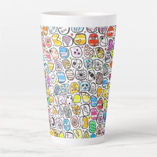 Tasse Latte Motif fantaisiste coloré Anniversaire & Fêtes