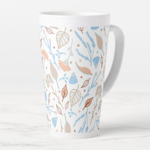 Tasse Latte Motif feuille