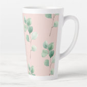 Tasse Latte Motif Feuille d'aquarelle moderne (Droite)