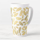 Tasse Latte Motif Feuille Faux Gold Palm (Angle droit)