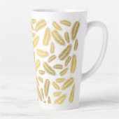 Tasse Latte Motif Feuille Faux Gold Palm (Droite)