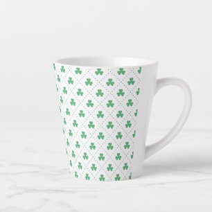 Tasse Latte Motif Feuilles de Trèfle St. Patrick's Day-53224