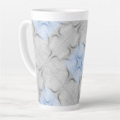 Tasse Latte Motif filaire 08,B Blanc BG (Angle gauche)