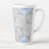 Tasse Latte Motif filaire 08,B Blanc BG (Droite)