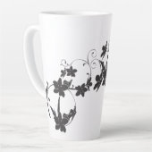 Tasse Latte motif-fleur-décoratif-plante (Angle gauche)
