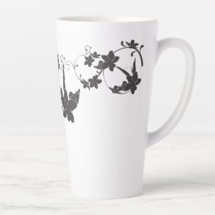 Tasse Latte motif-fleur-décoratif-plante