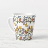 Tasse Latte Motif Fleurs (Angle gauche)