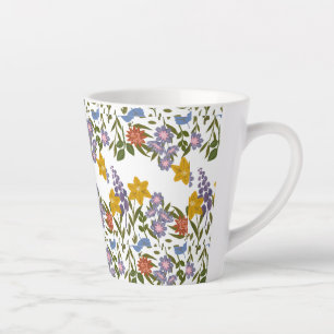 Tasse Latte Motif Fleurs