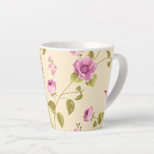 Tasse Latte Motif Fleurs 16