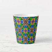 Tasse Latte Motif Fleurs Abstraites uniques (Devant)