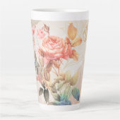 Tasse Latte motif floral (Devant)