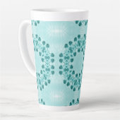 Tasse Latte Motif floral, bleu Turquoise (Angle gauche)