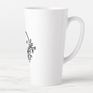 Tasse Latte Motif floral de printemps dynamique   Bl de la nat