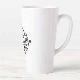 Tasse Latte Motif floral de printemps dynamique | Bl de la nat