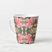 Tasse Latte Motif floral rose (Angle gauche)