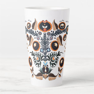 Tasse Latte Motif folklorique boho