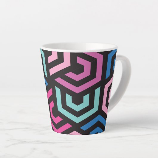 Tasse Latte Motif géométrique (Angle droit)
