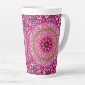 Tasse Latte Motif géométrique à fleurs rose Mandala-67545 (Angle droit)