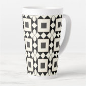 Tasse Latte Motif géométrique Abstrait avec tons rétro (Angle droit)