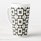 Tasse Latte Motif géométrique Abstrait avec tons rétro (Angle gauche)
