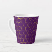 Tasse Latte Motif géométrique doré (Angle gauche)