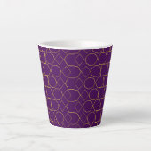 Tasse Latte Motif géométrique doré (Devant)