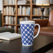Tasse Latte Motif géométrique Elegant Blue Evil Eye customisé