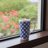 Tasse Latte Motif géométrique Elegant Blue Evil Eye customisé