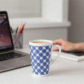 Tasse Latte Motif géométrique Elegant Blue Evil Eye customisé