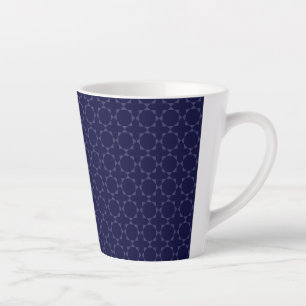 Tasse Latte Motif géométrique islamique bleu foncé