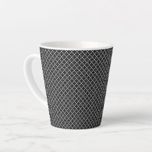 Tasse Latte Motif géométrique simple en noir blanc