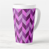 Tasse Latte Motif Herringbone en violet (Angle droit)