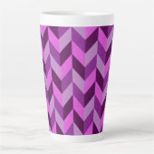 Tasse Latte Motif Herringbone en violet (Devant)