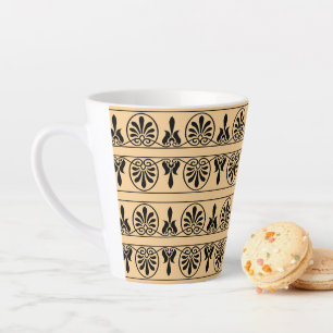 Tasse Latte Motif méditerranéen grec Arabesque Brown