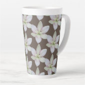 Tasse Latte Motif moderne blanc doré à lys (Angle droit)