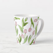 Tasse Latte Motif moderne de Tulipe rose (Angle droit)